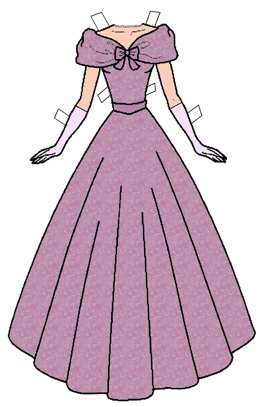 Платья для бумажных кукол