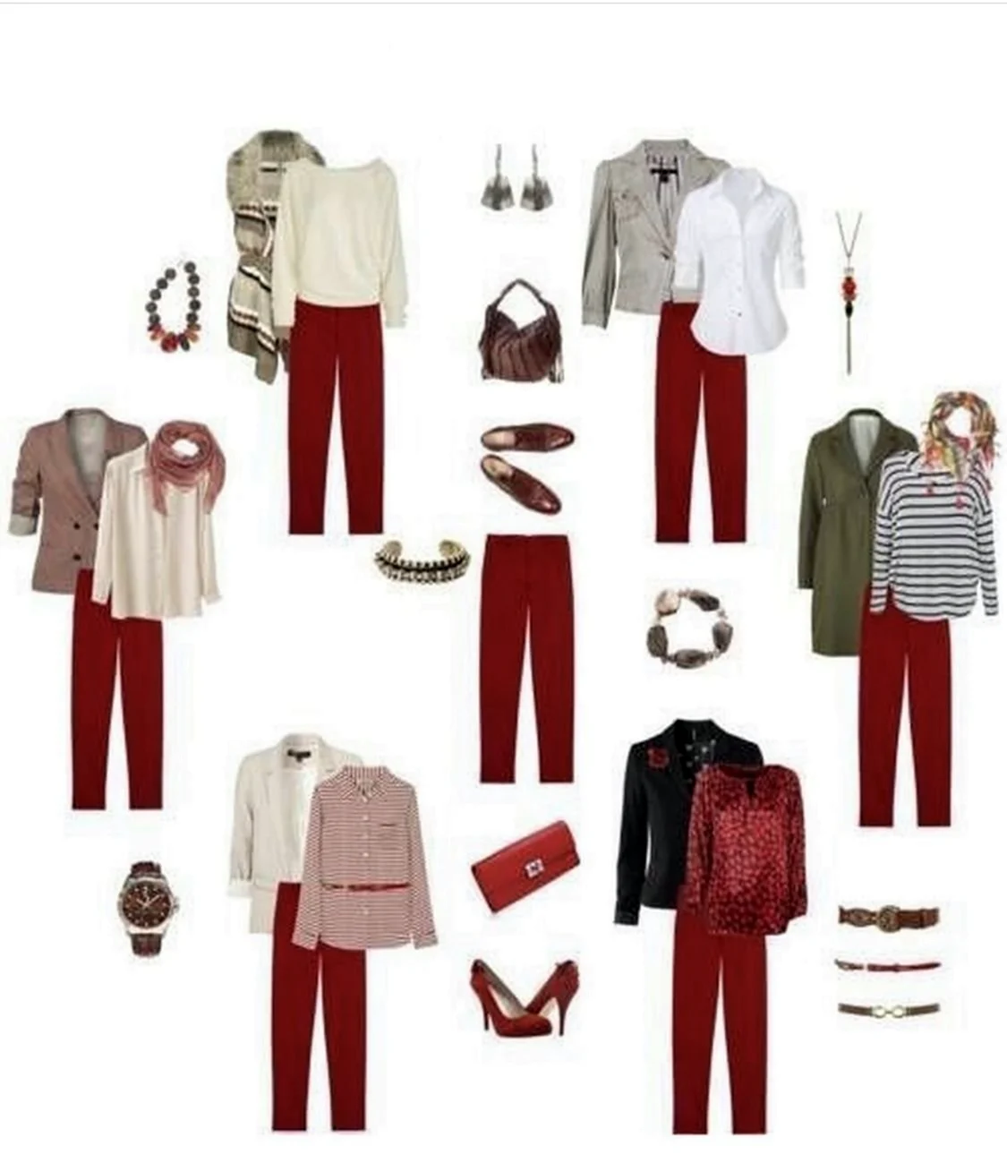 Капсульный гардероб красный