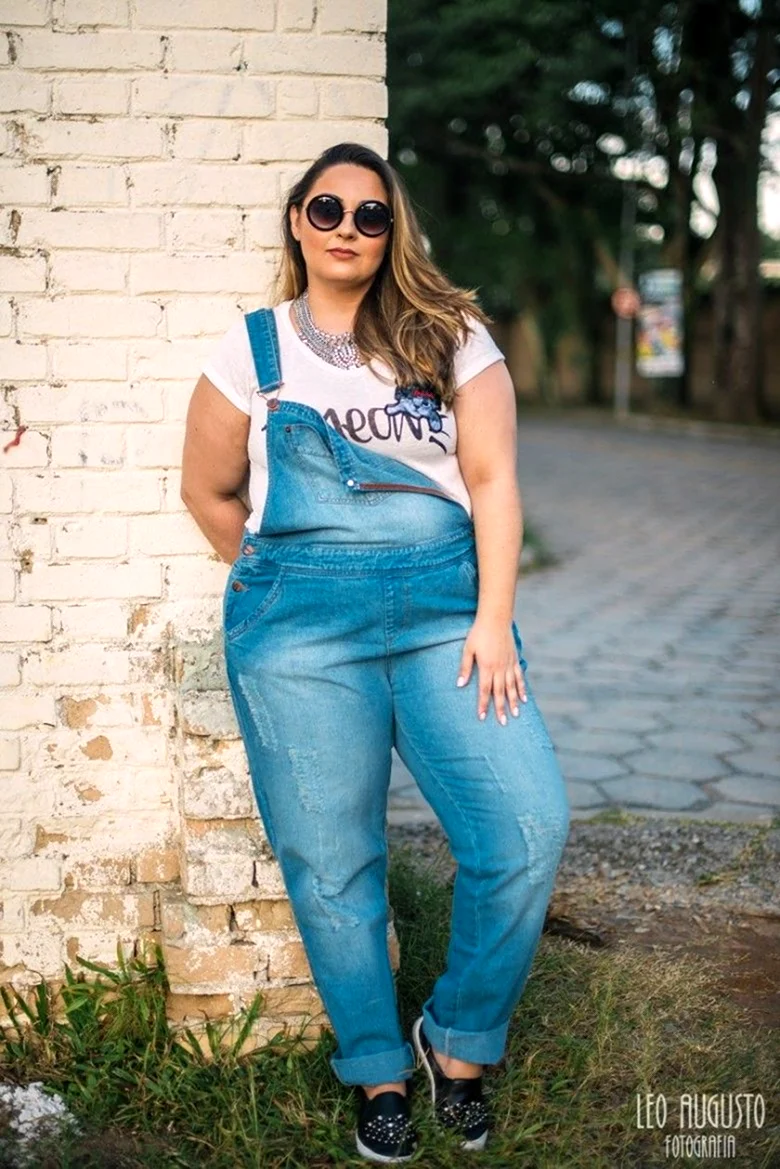 Джинсовые комбинезоны для полных