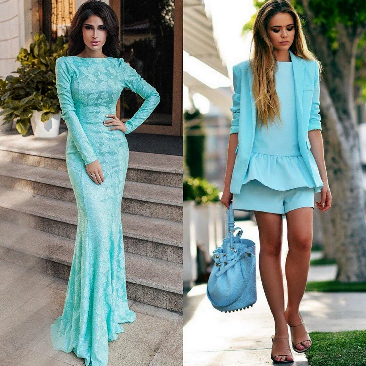 Бирюзовый цвет в одежде