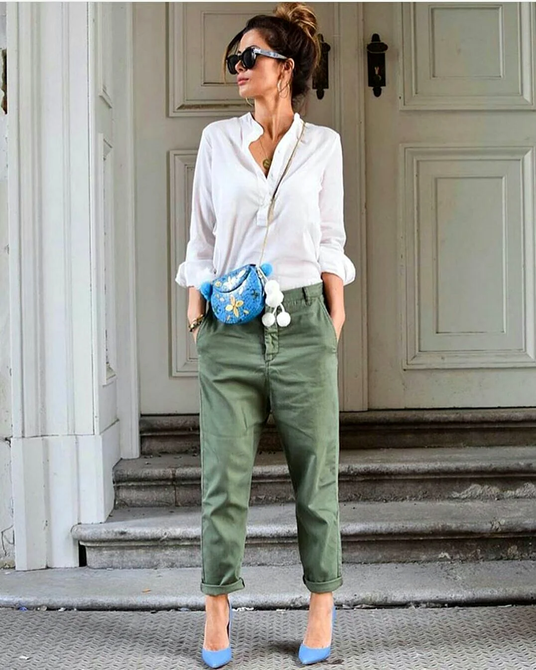 Летний лук с брюками