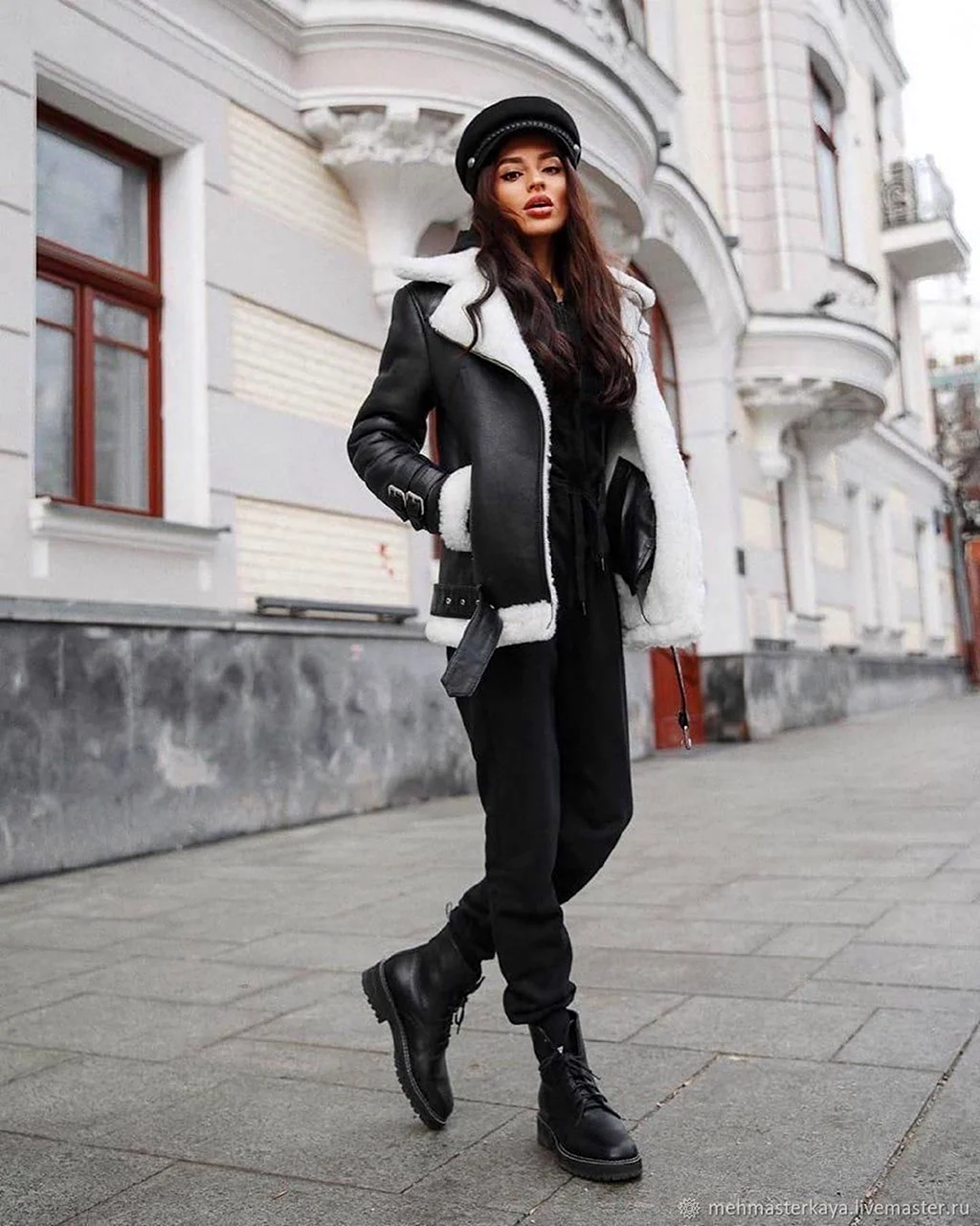 Лук с дубленкой