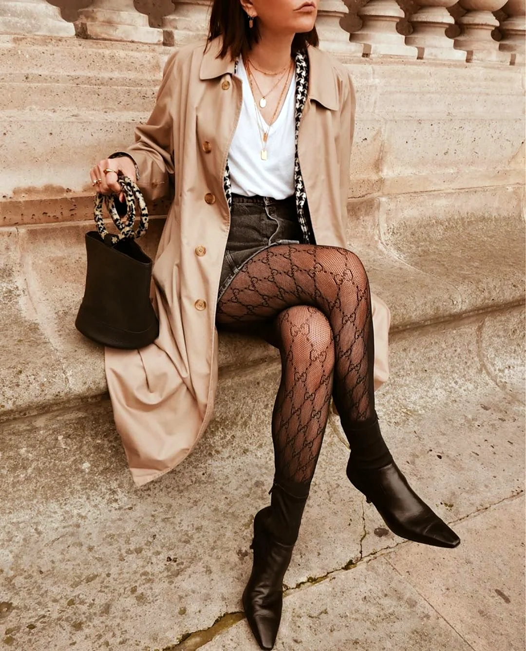 Луки с колготками гуччи