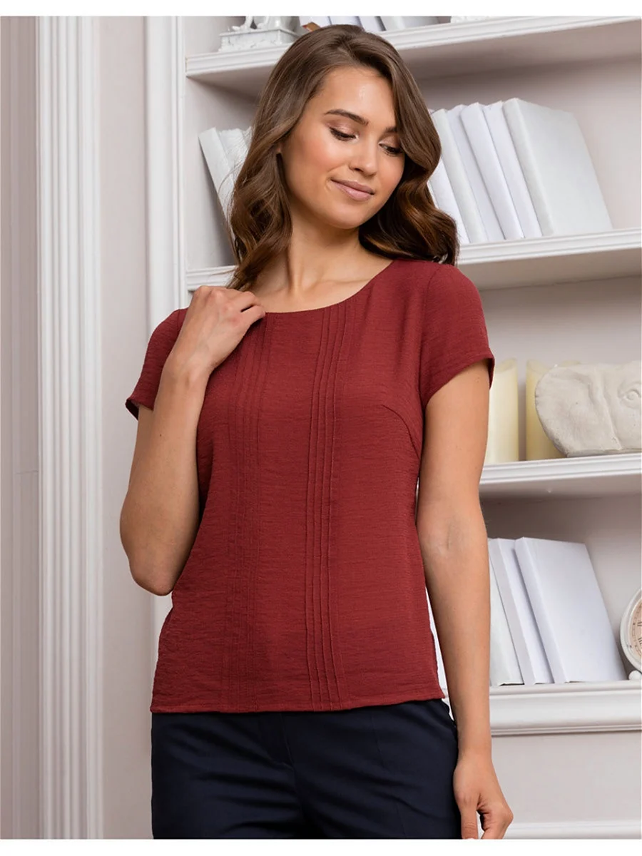 Блузка терракотового цвета