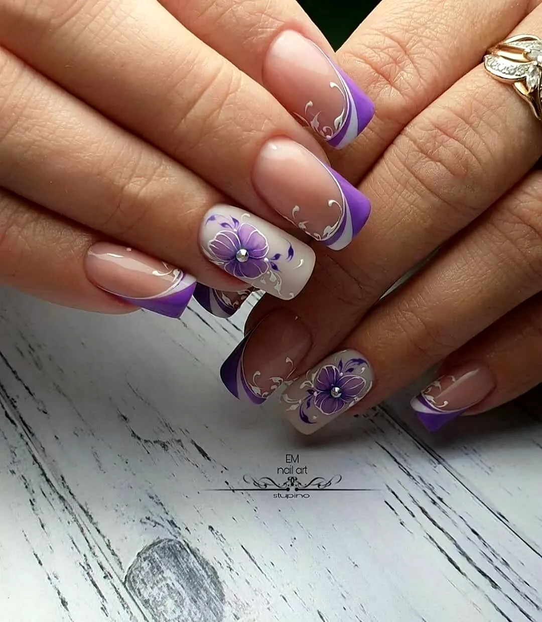 Сиреневый френч