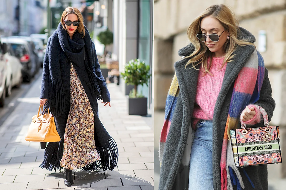 Шарфы модные 2021 женские зима тенденции