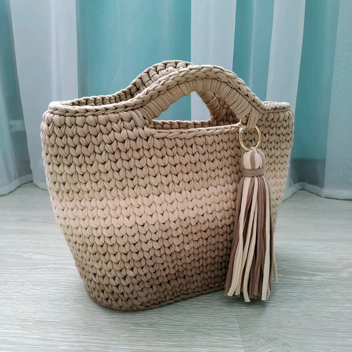 Сумка шоппер плетеная