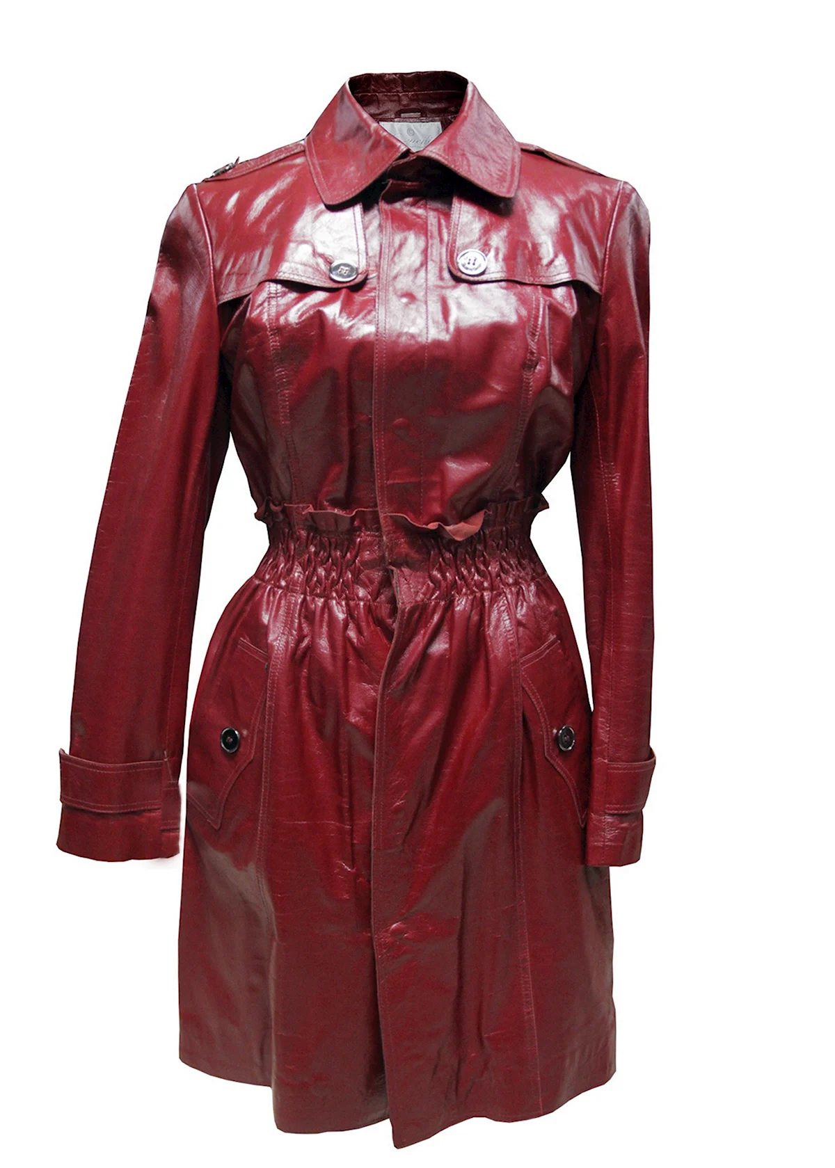 Кожаный френч женский