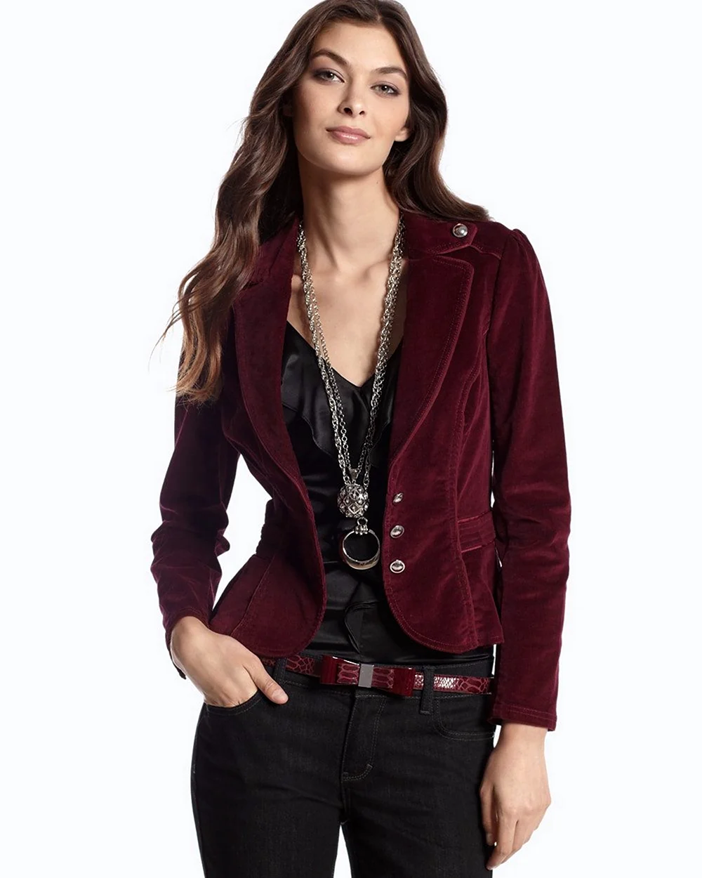 Бархатный жакет с коротким рукавом