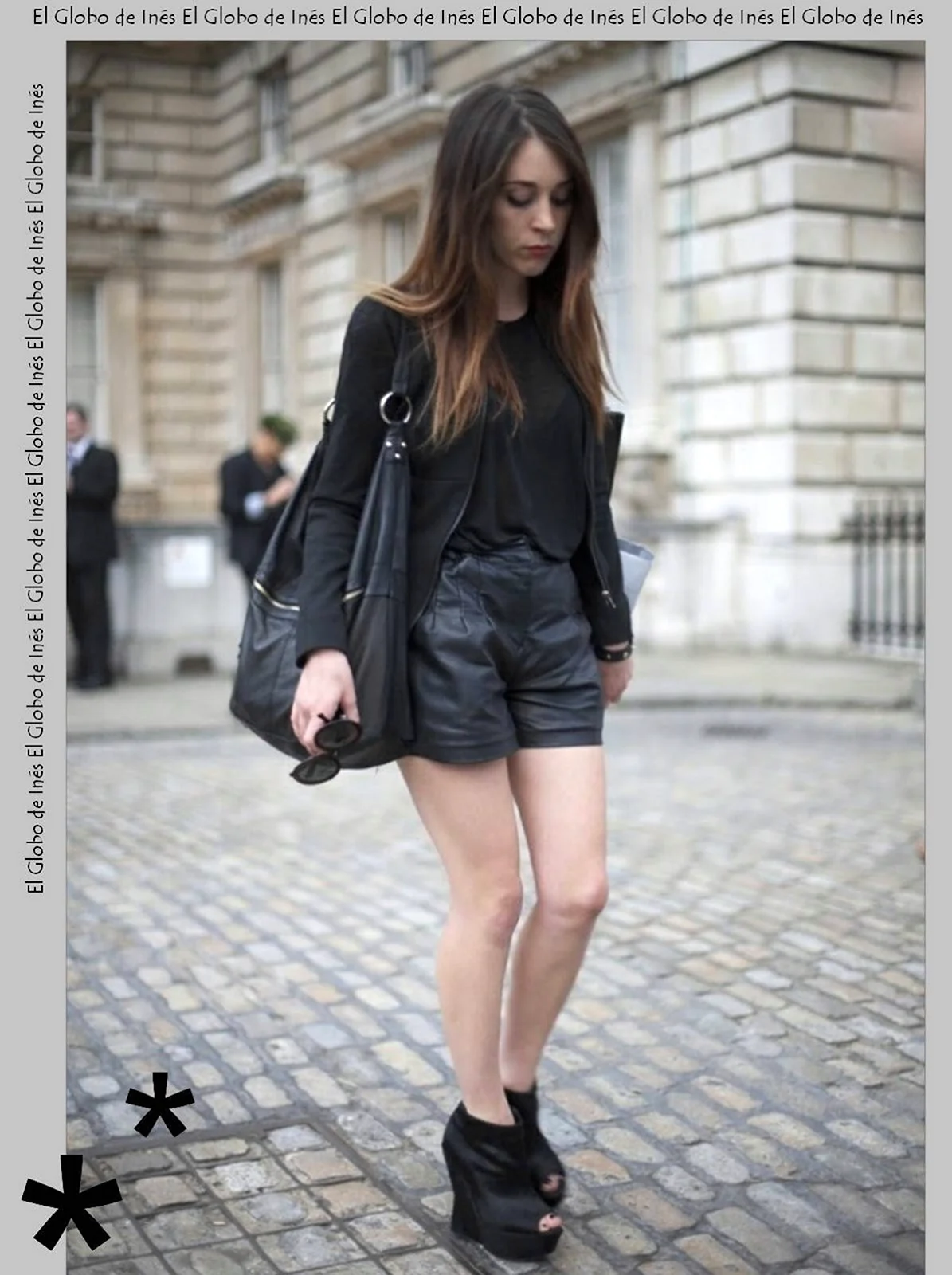 Кожаные шорты и каблуки