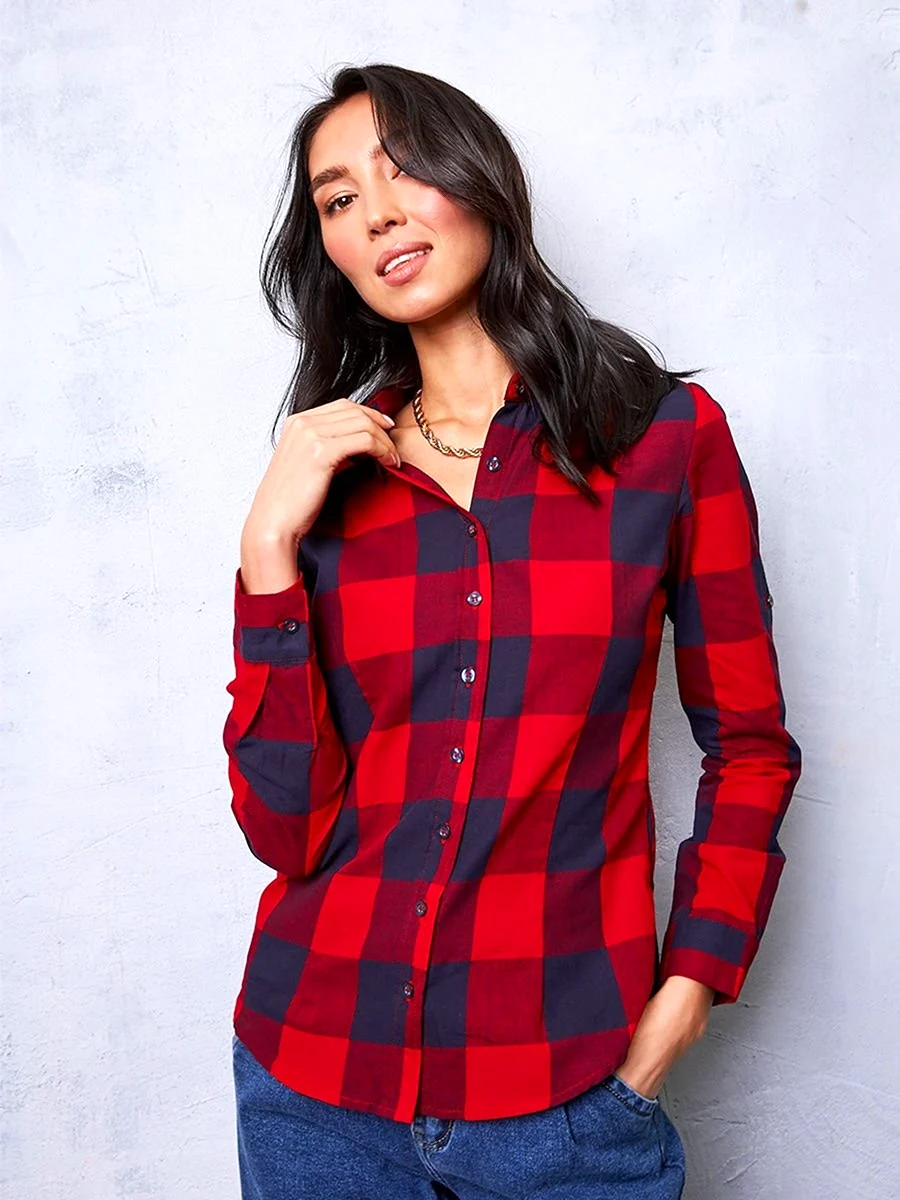 Фланелевая рубашка женская 2022