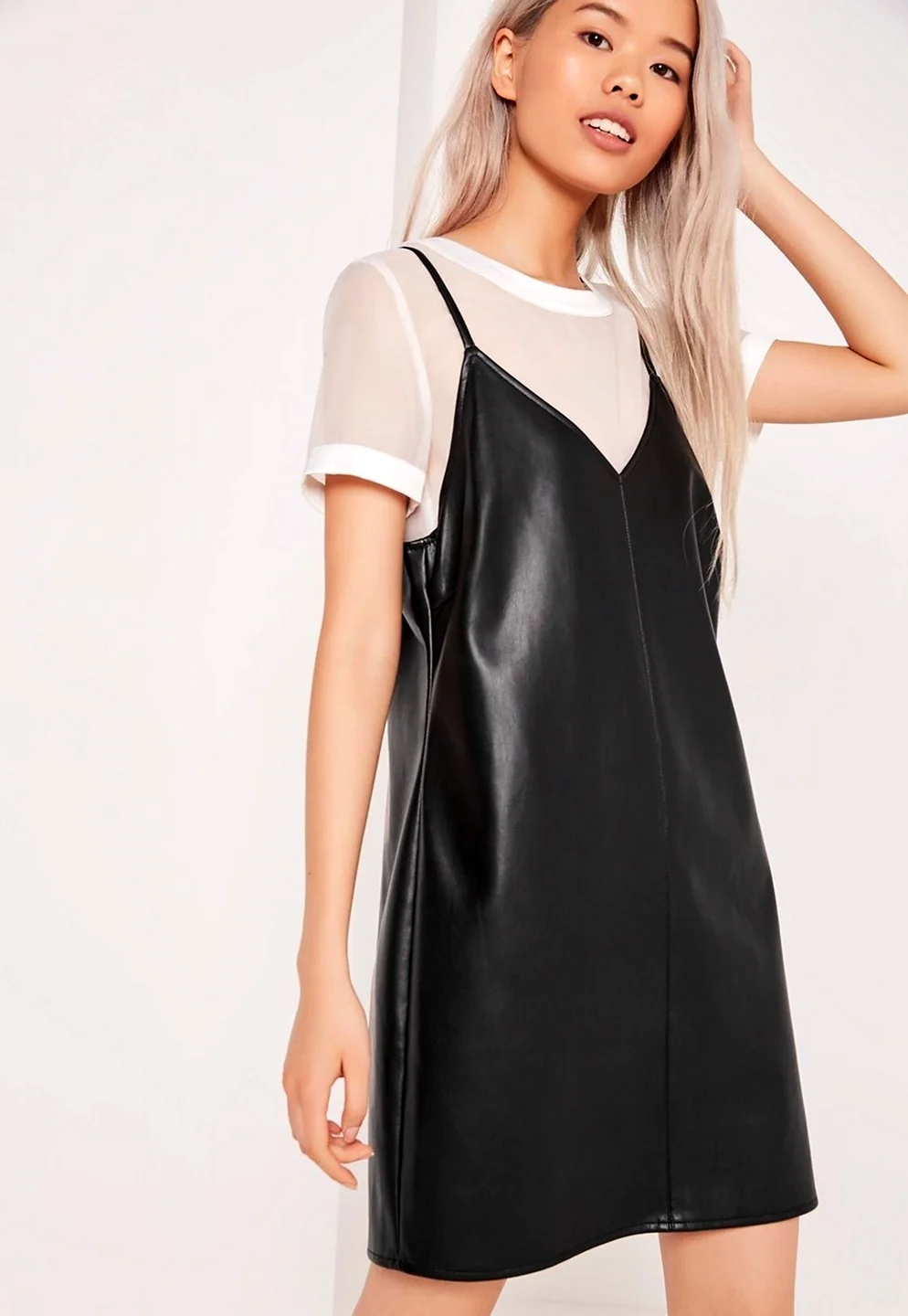 Кожаный сарафан Zara