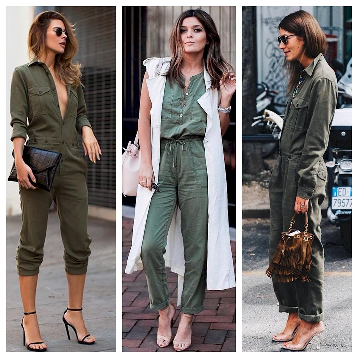 Лук в стиле милитари для женщин