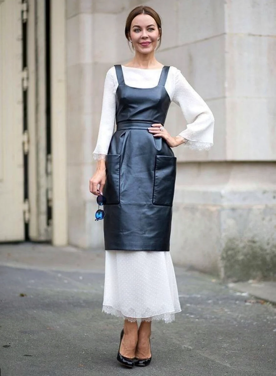 Сергиенко Ульяна кожаный сарафан