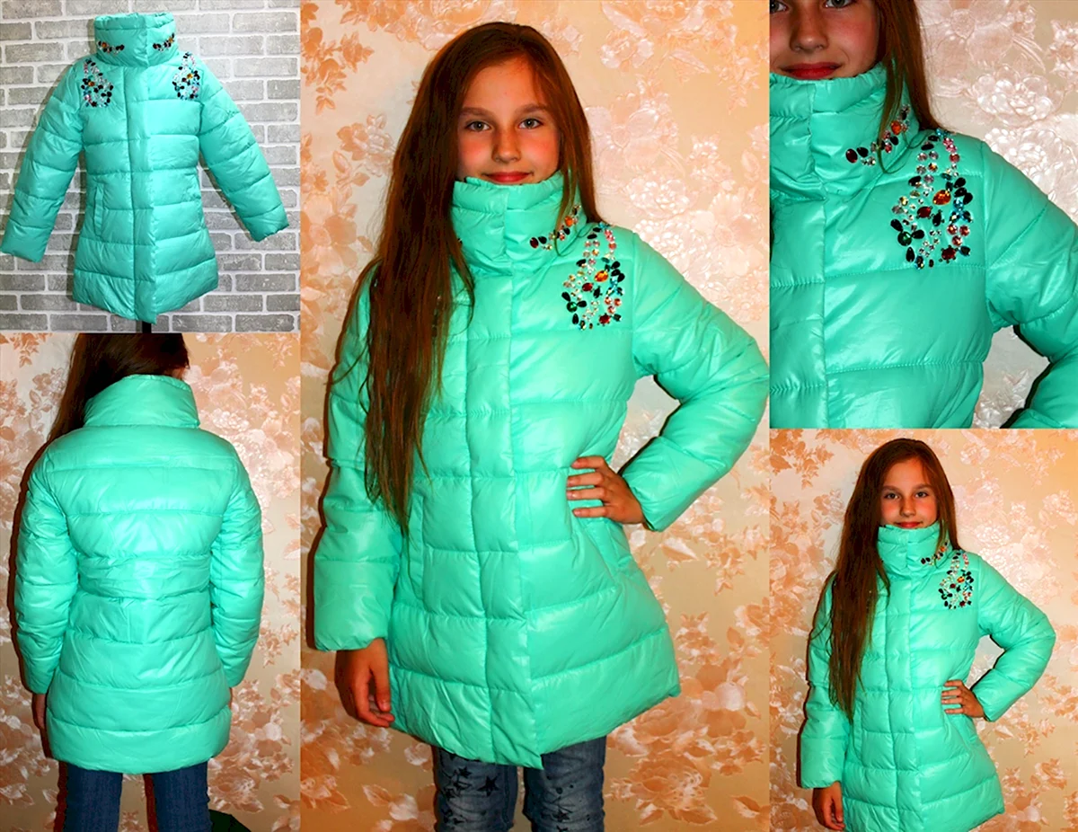 Куртка детская демисезонная бирюзовая