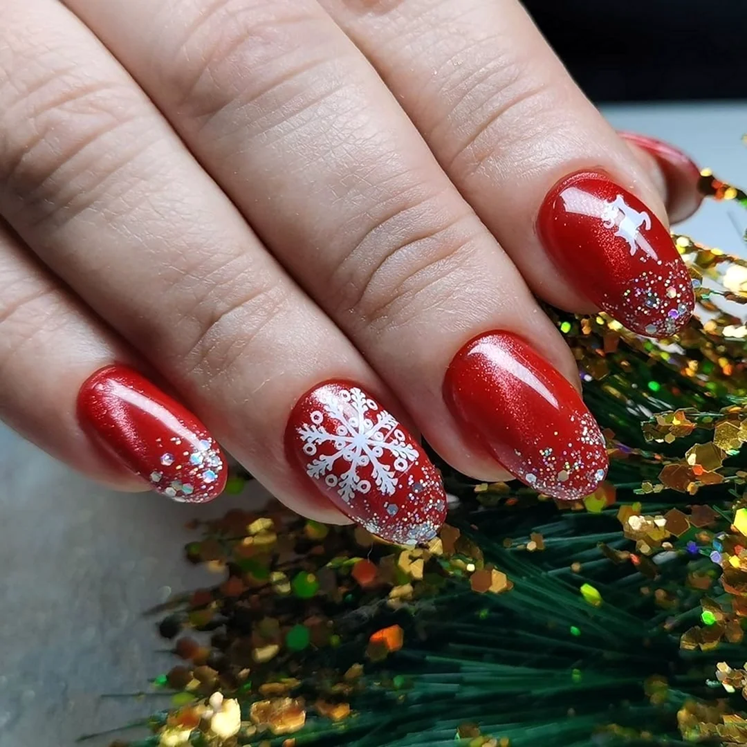 Ногти маникюр 2023 новый год