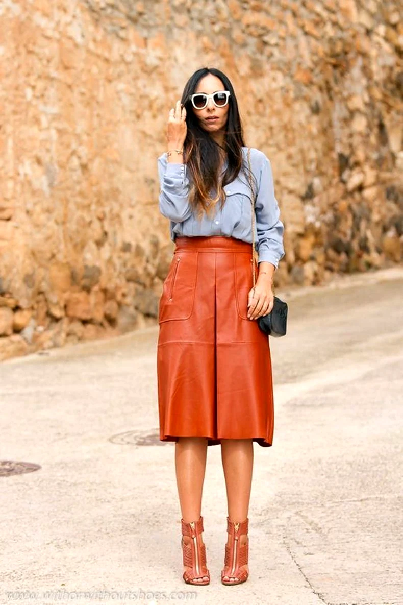 Кожаная юбка