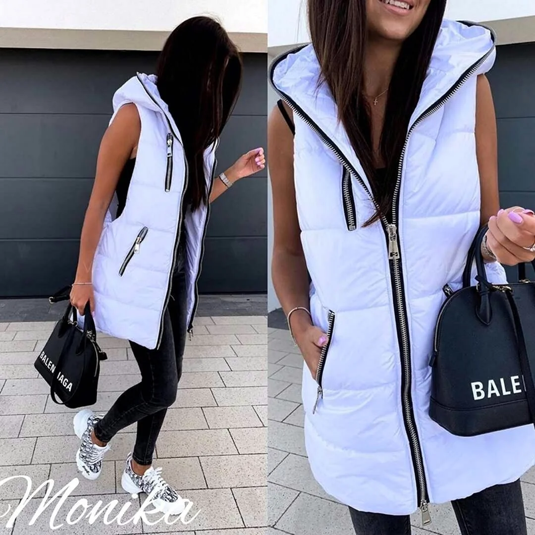 Длинные спортивные жилетки женские