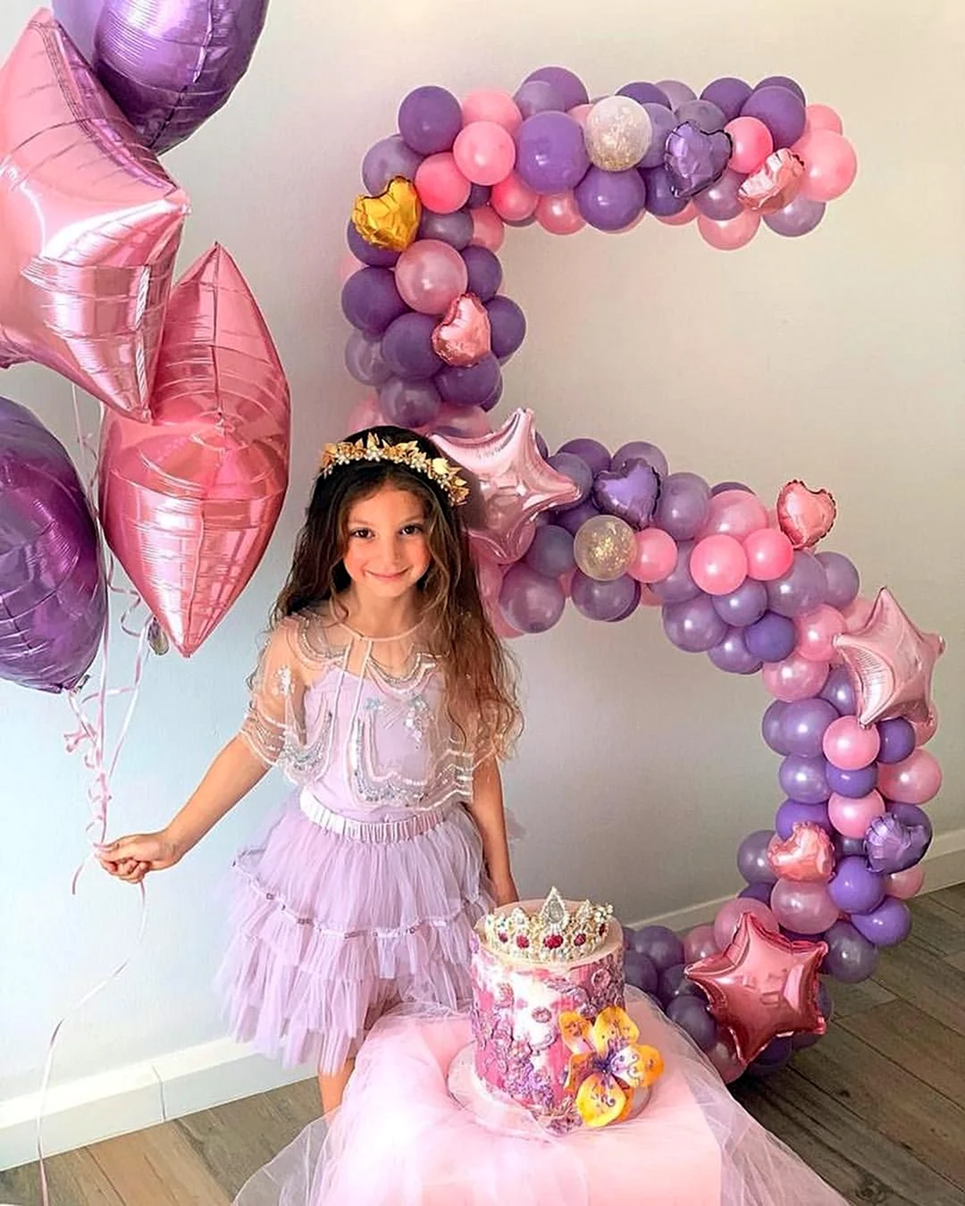 Украшение шарами в стиле принцессы