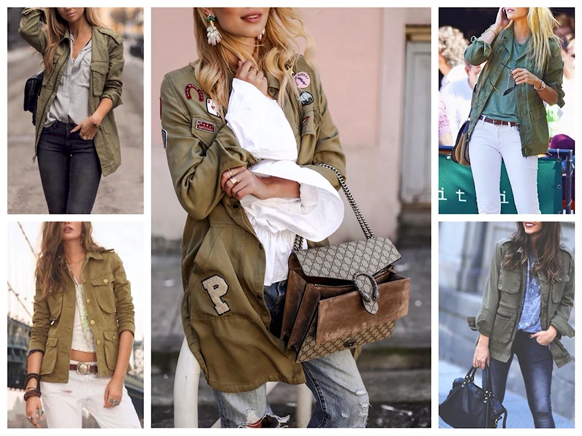 Сочетания с курткой хаки