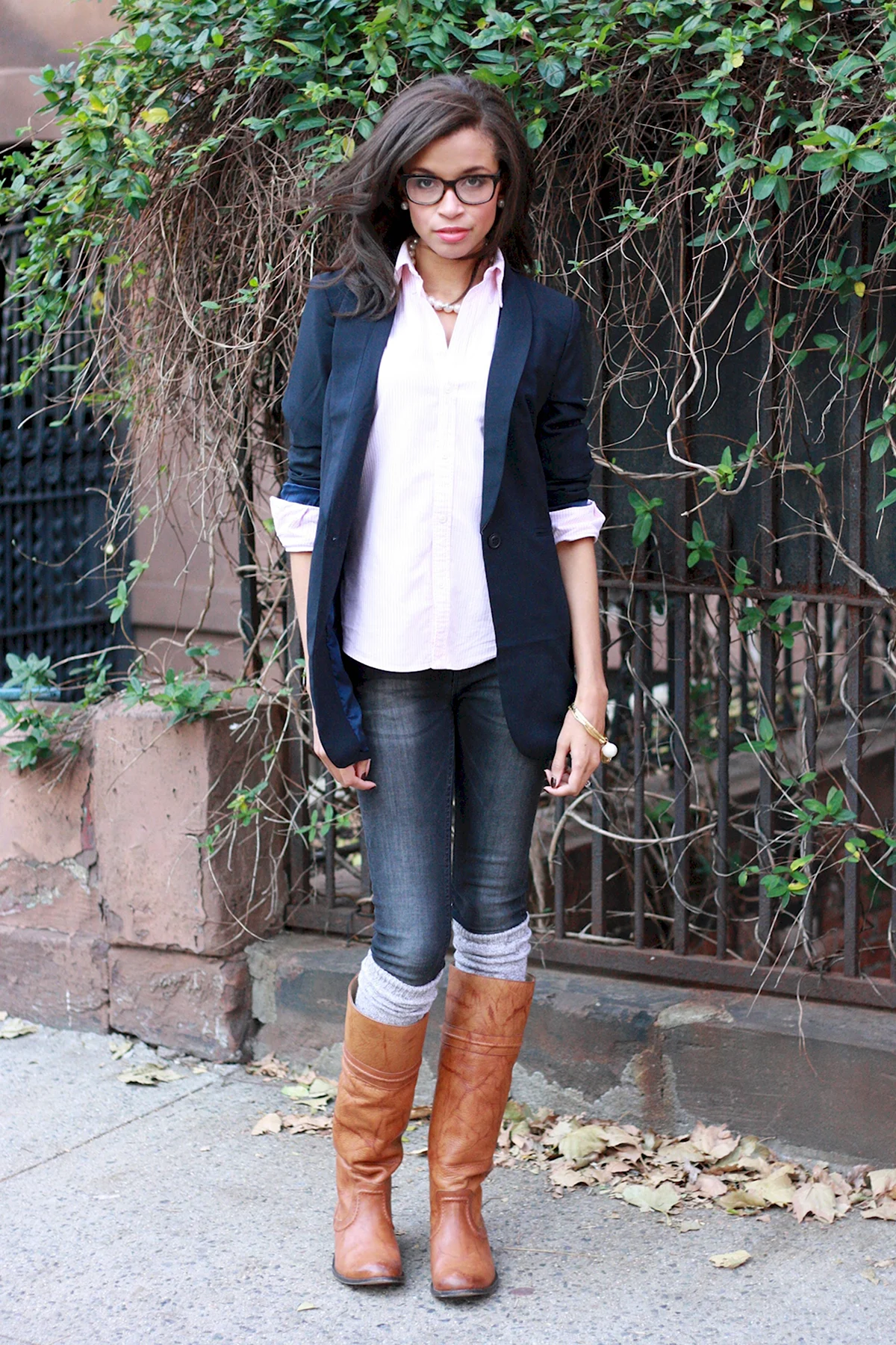 Джинсы с сапогами