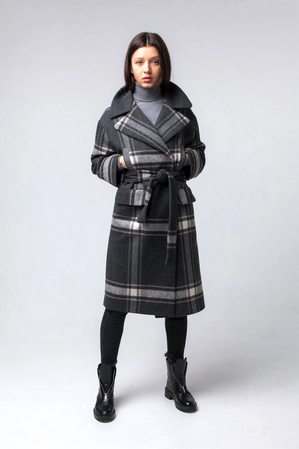 Вулстрит пальто женское в клетку