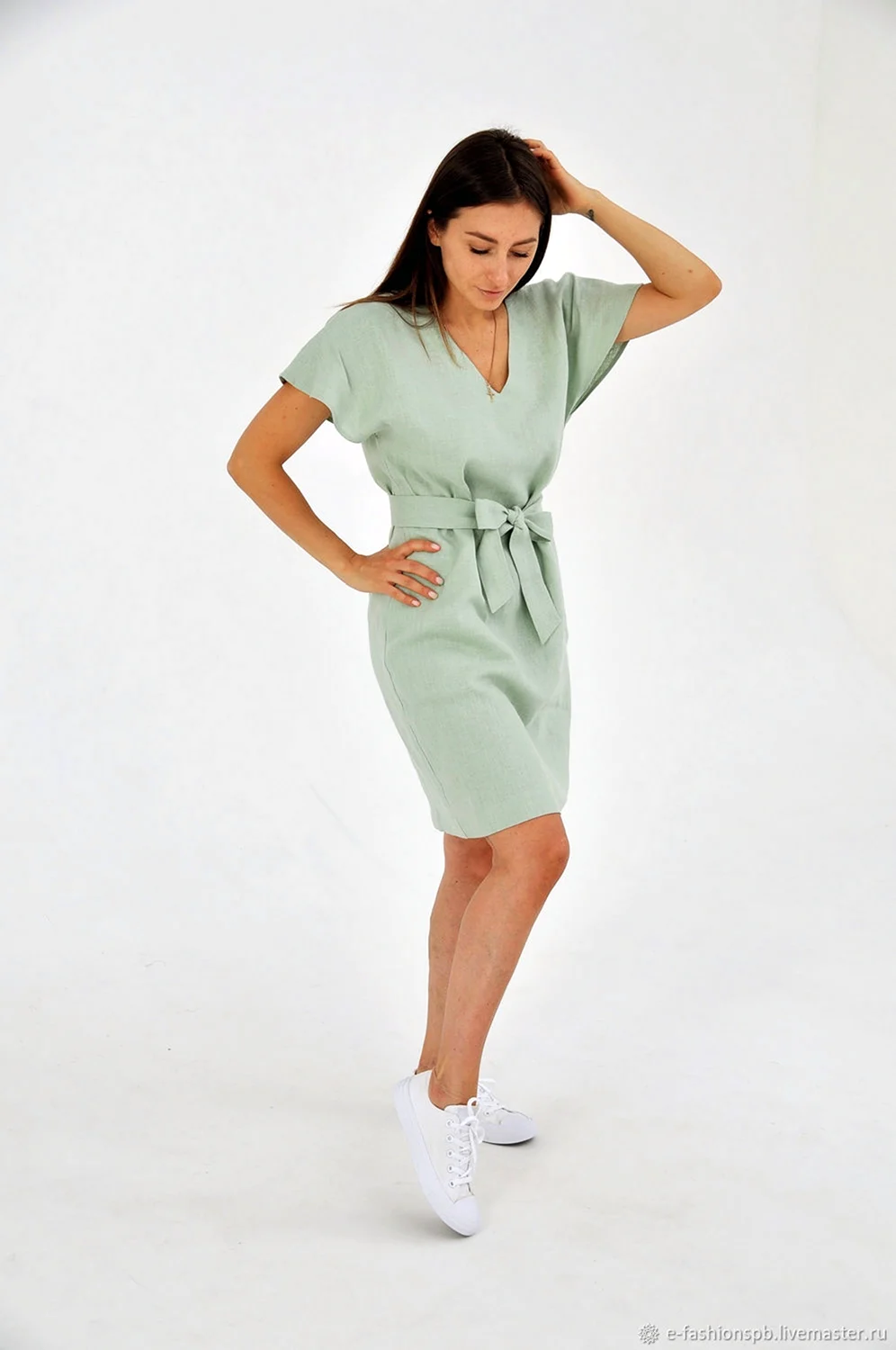 Льняное платье