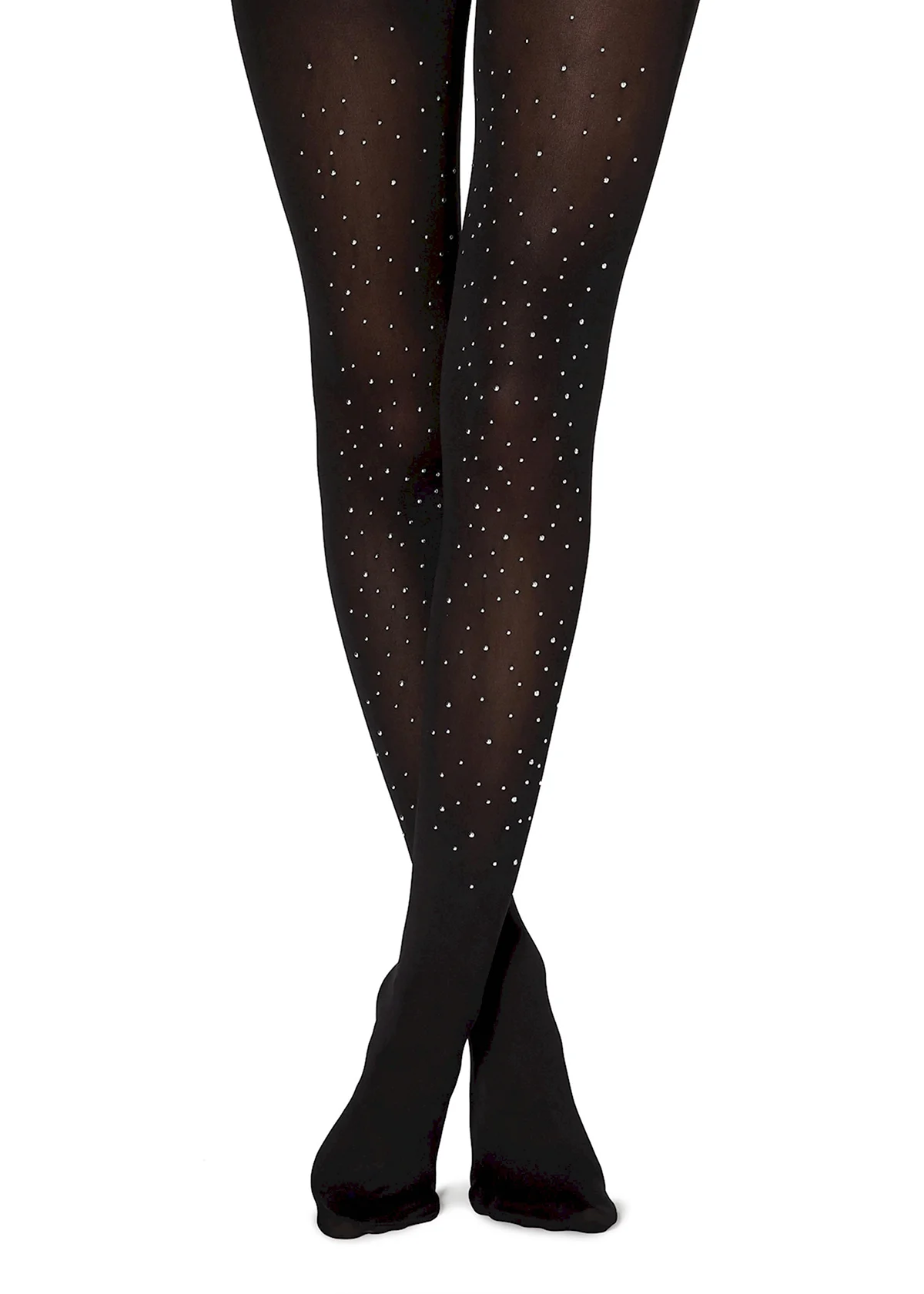 Колготки со стразами кальцедония