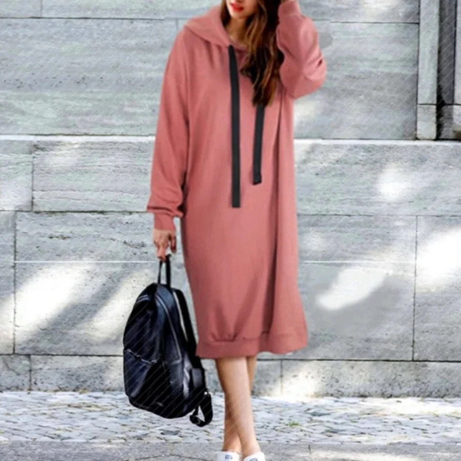 Платье-худи длинное