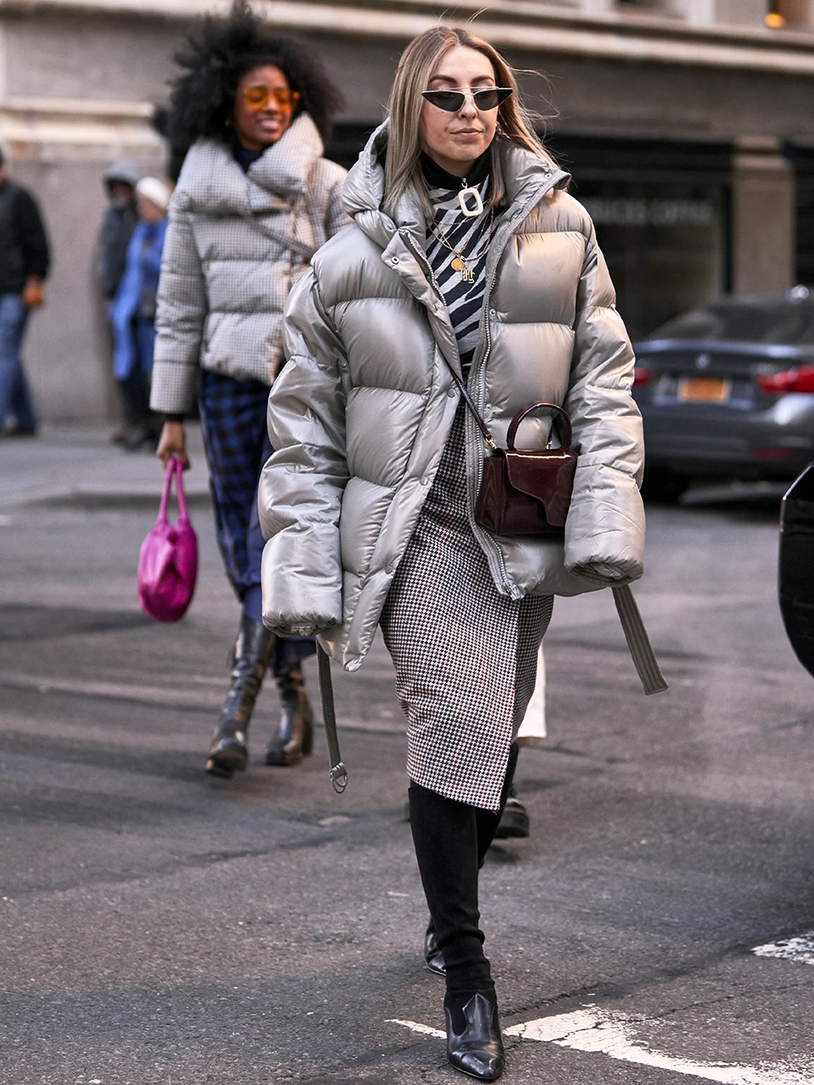 Пуховик оверсайз стрит стайл