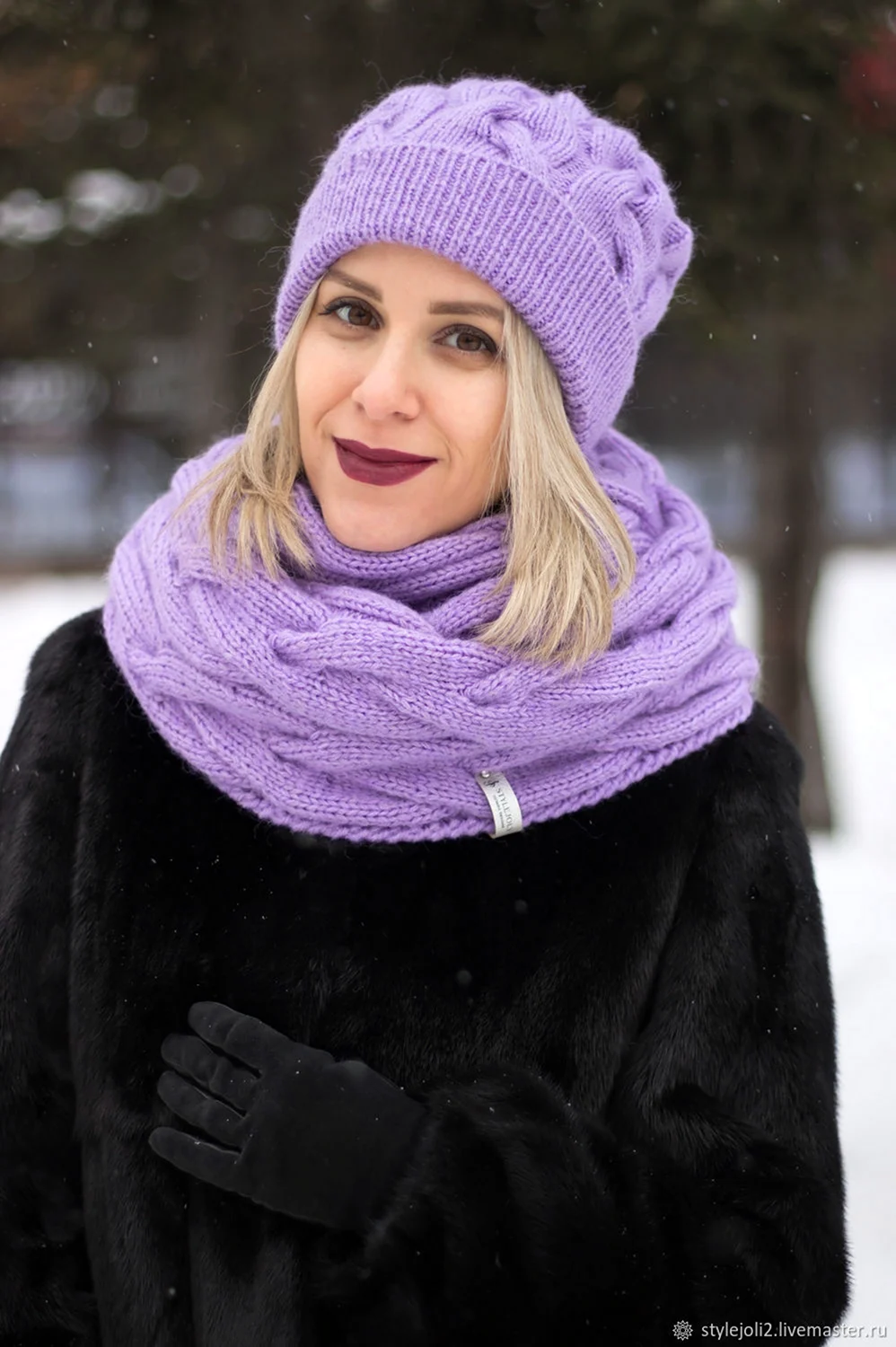 Фиолетовая шапка