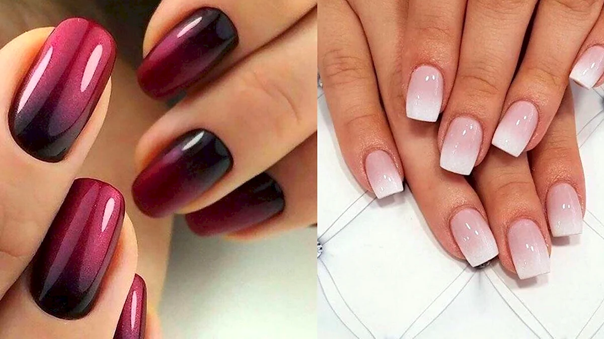 Ногти маникюр омбре