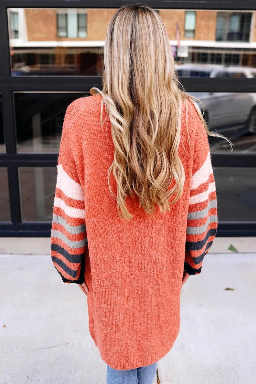 Оранжевый кардиган