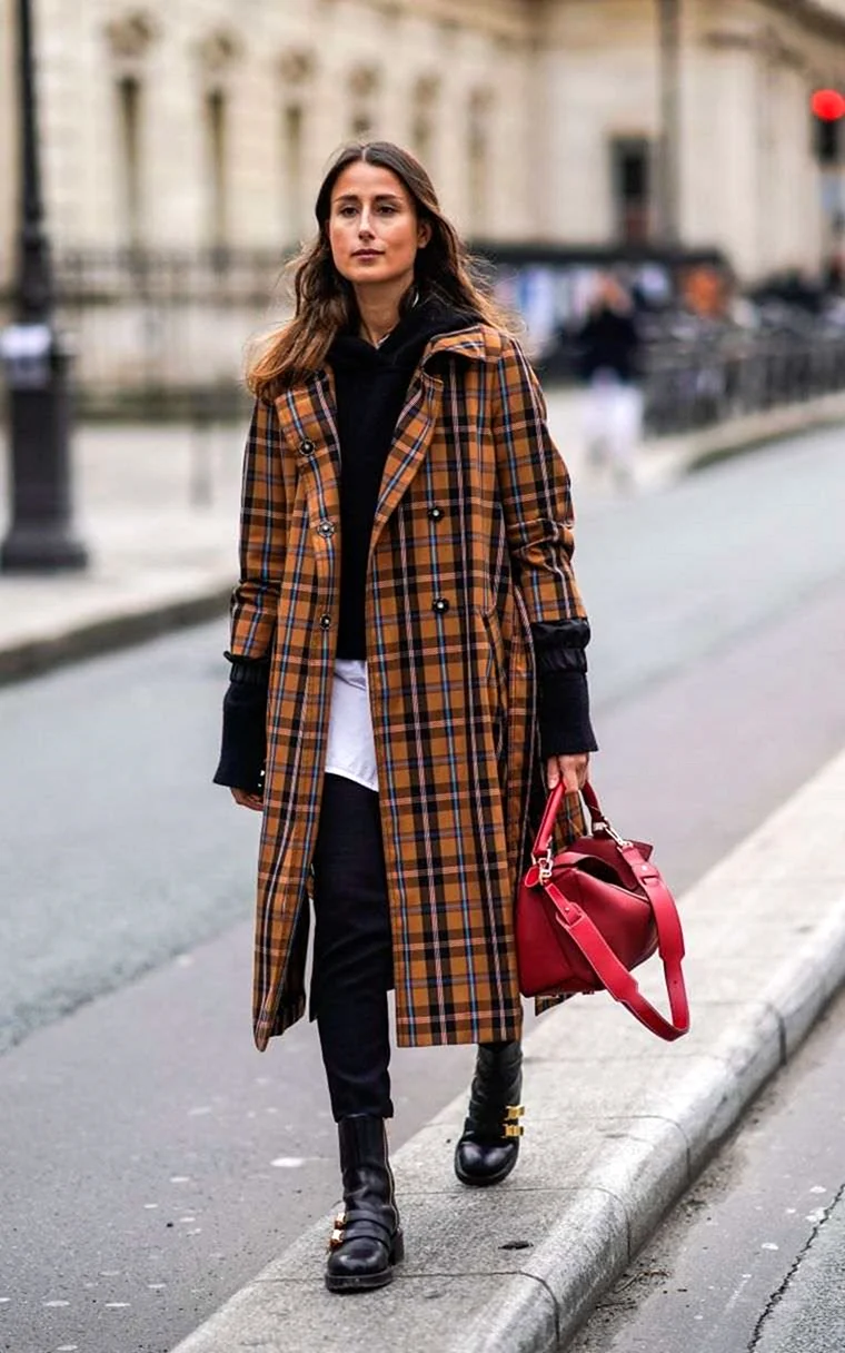 Пальто Барбери женское 2020 в клетку