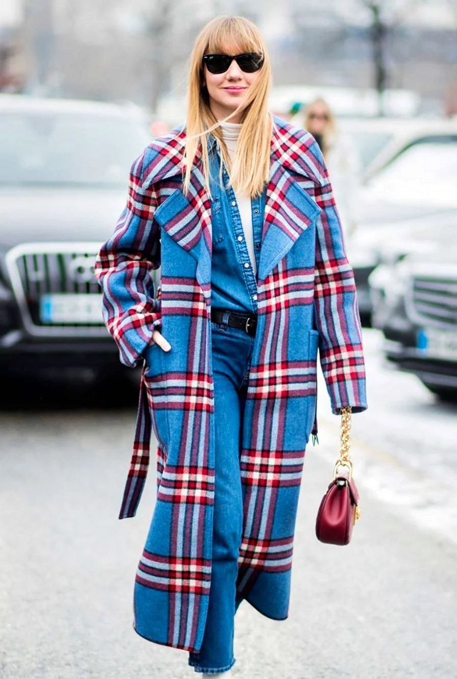 Пальто в клетку