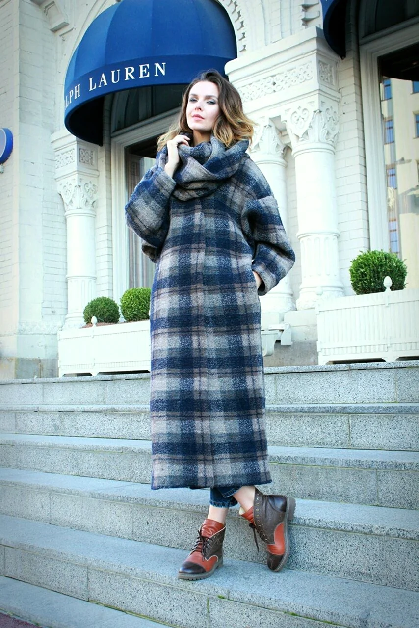 Пальто в клетку