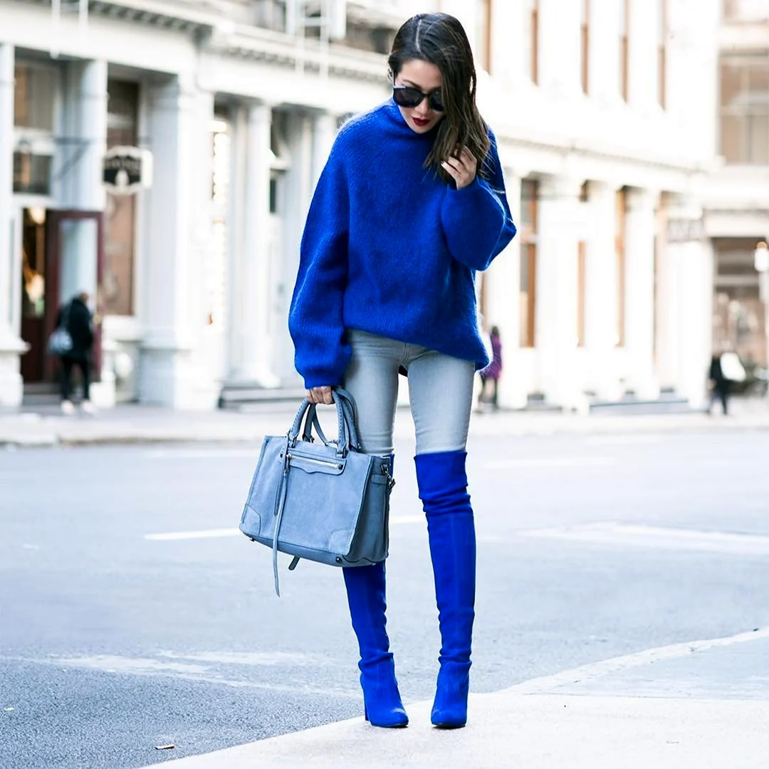 Синие ботфорты