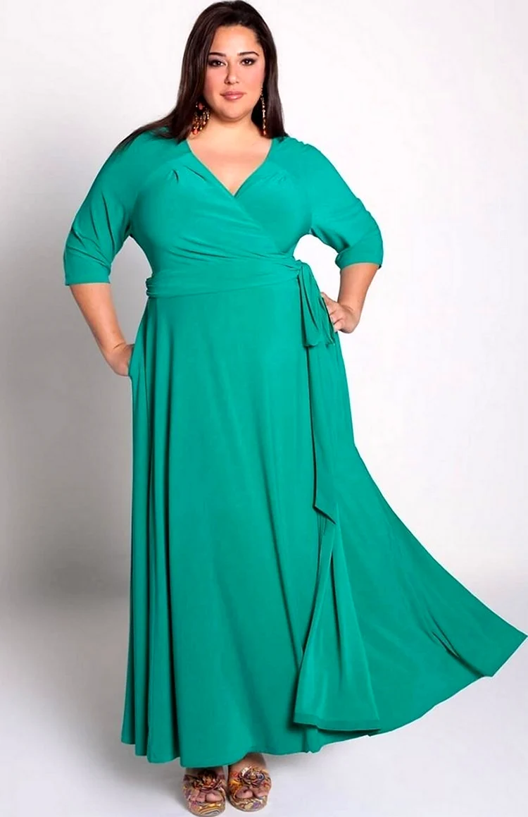 Длинные платья для полных