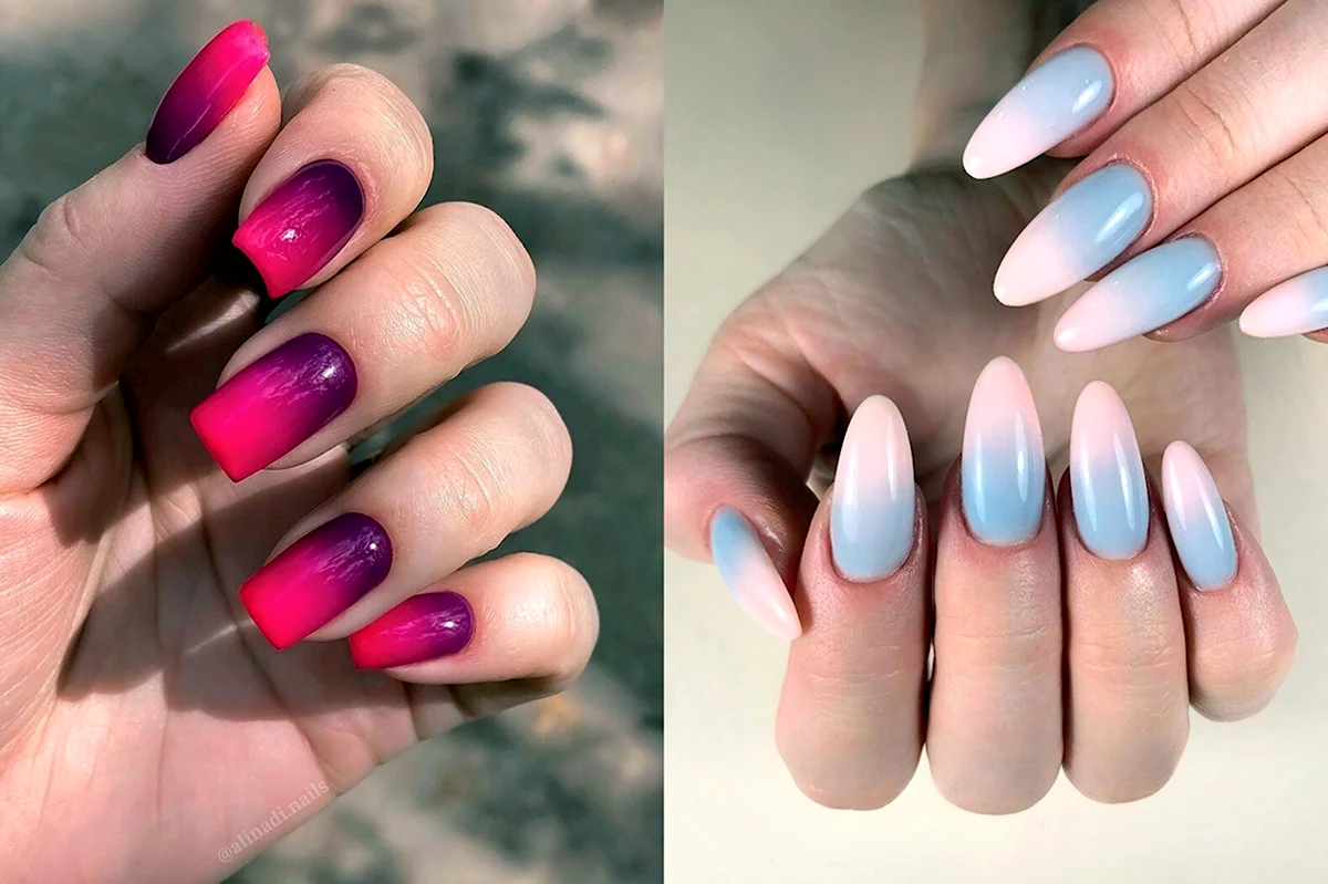 Градиент на ногтях 2022 лето