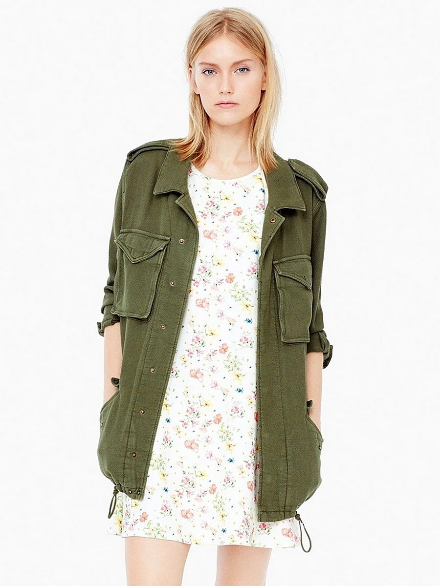 Куртка хаки Mango