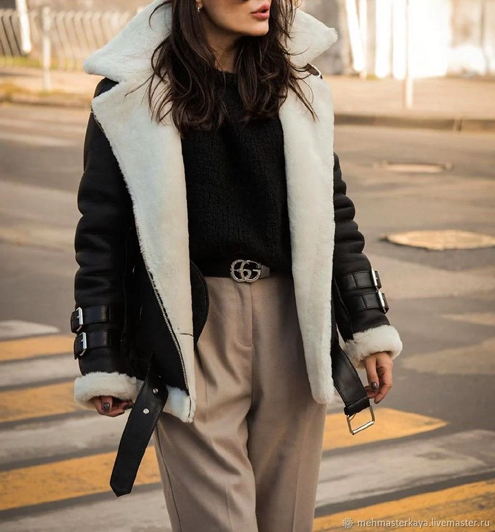 Дублёнка Авиатор женская 2020