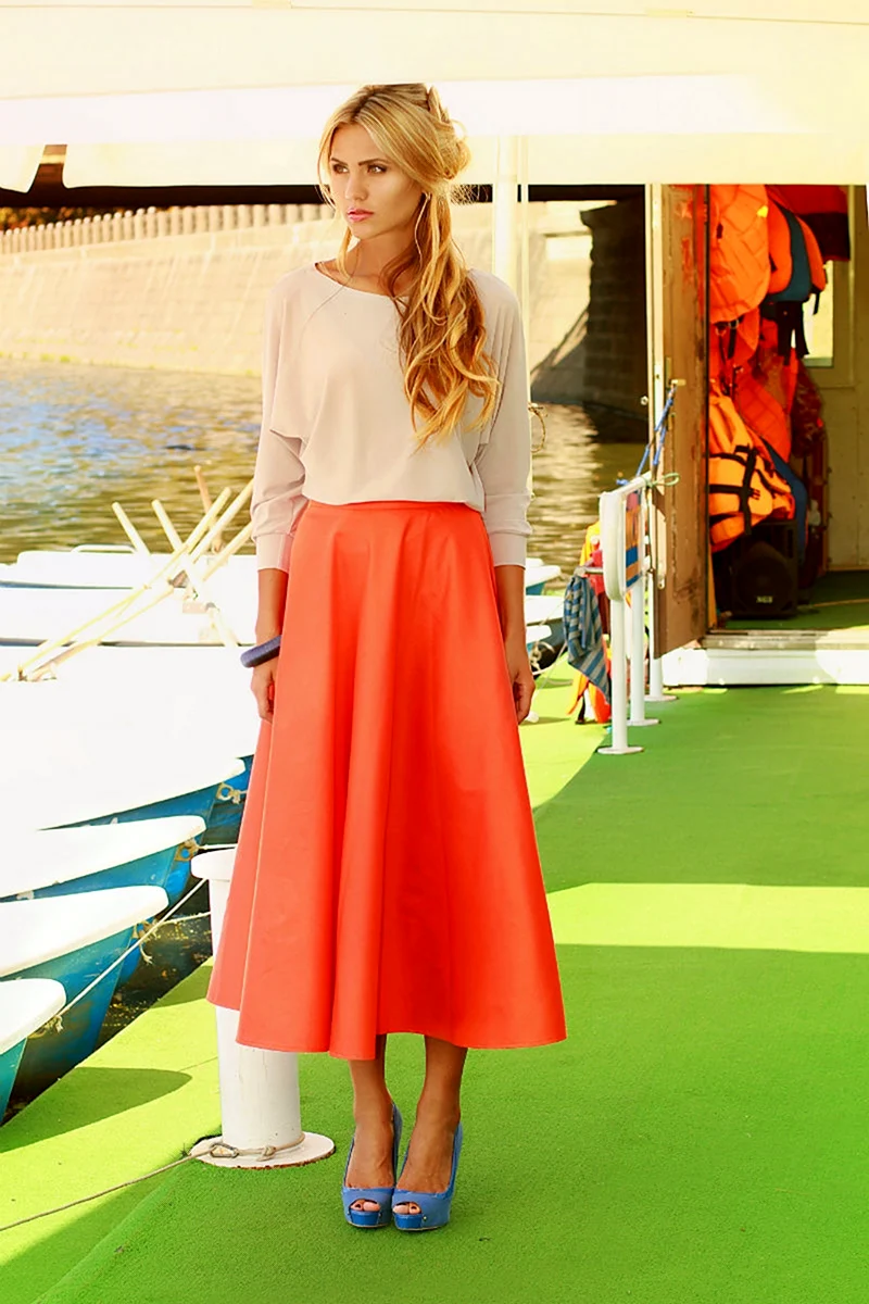 Оранжевая юбка