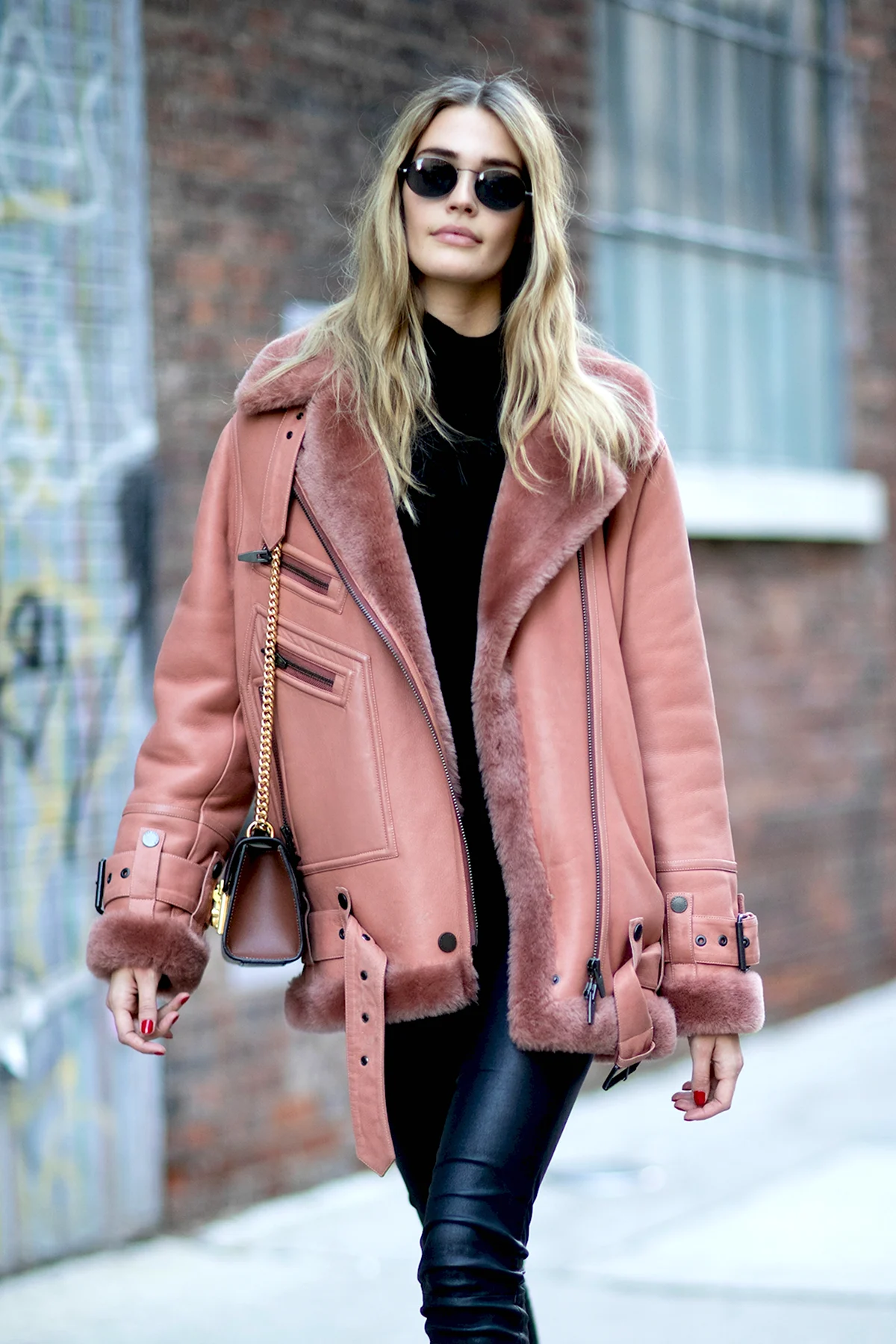 Дубленка Авиатор оверсайз