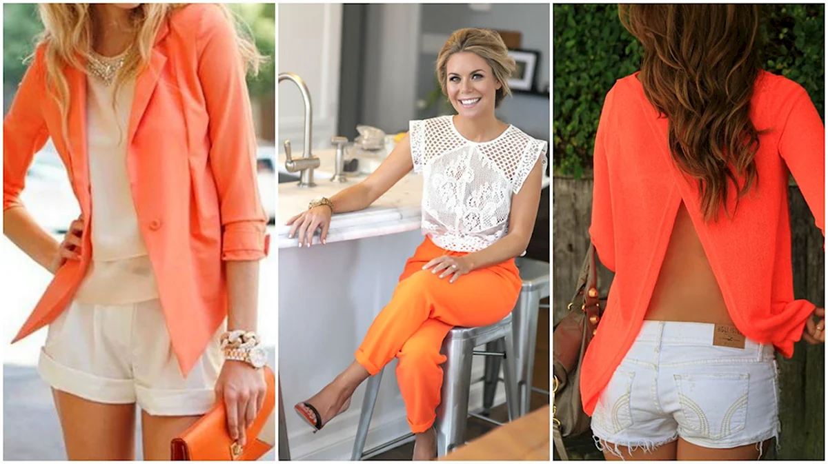 Сочетание розового и оранжевого