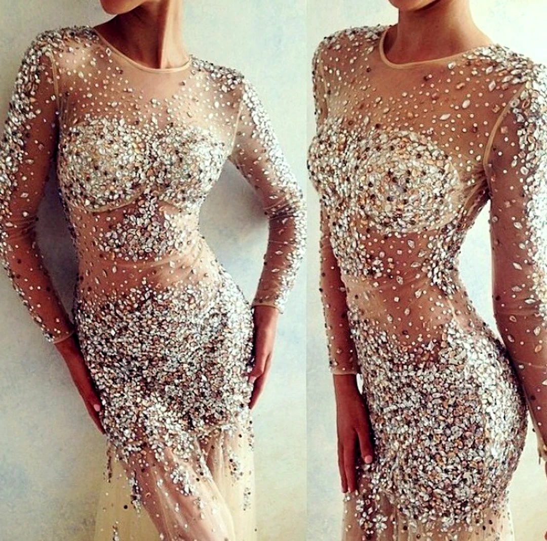 Платье со стразами