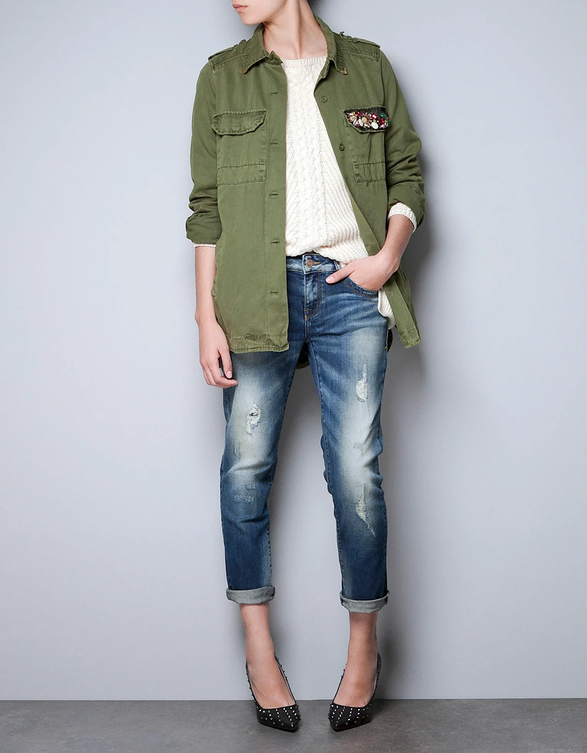 Жакет Zara Military