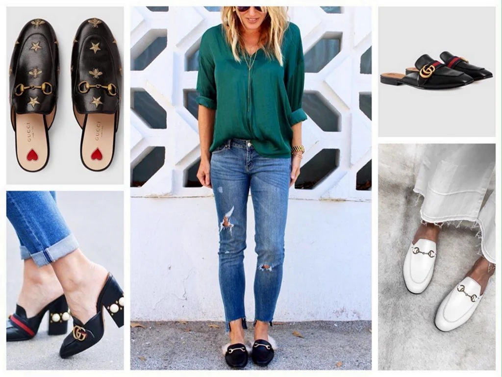 Образы с мюли без каблука