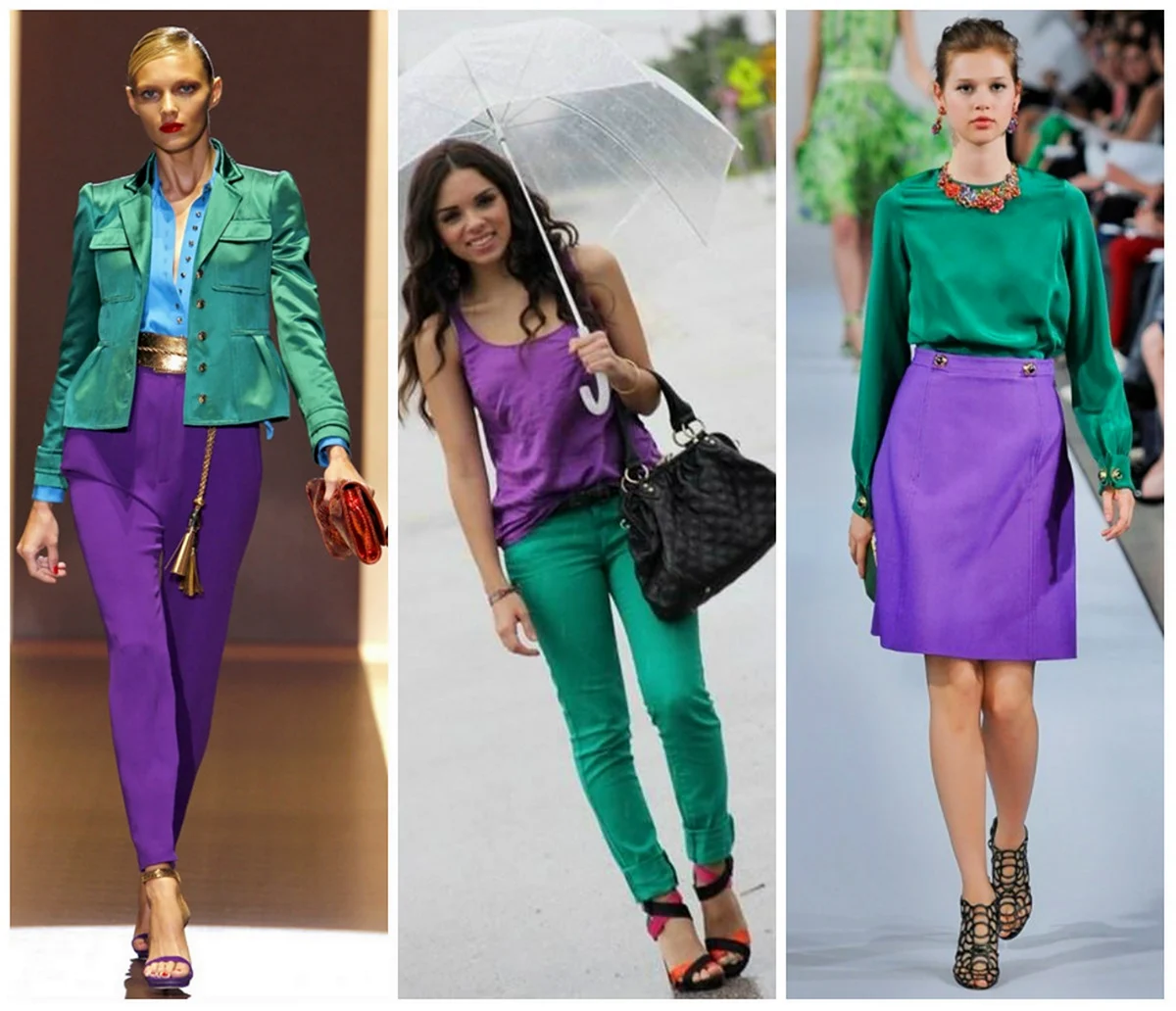 Соцетанизеленого и фиолетового