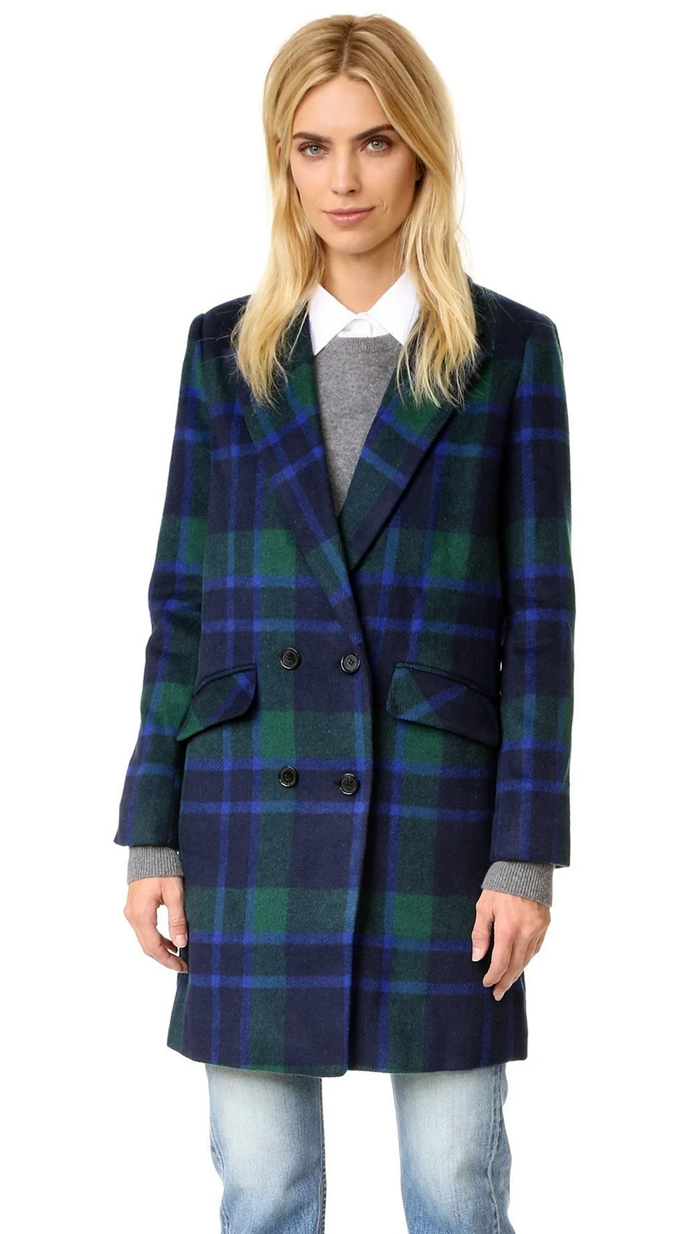 Полупальто женское в клетку