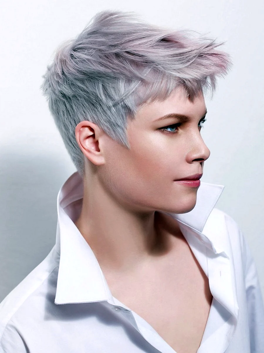 Пикси седой блонд